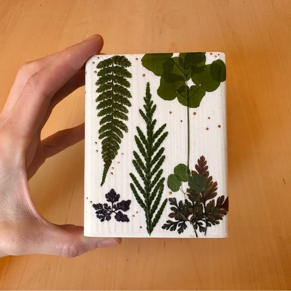 Makeup organizer - Pen Holder - real dried greenery
